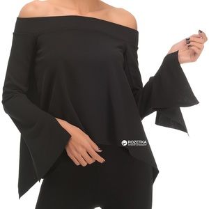 Off shoulder black blouse